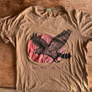 Gillian Welch (David Rawlings) T-Shirt with Raptor Bird Design